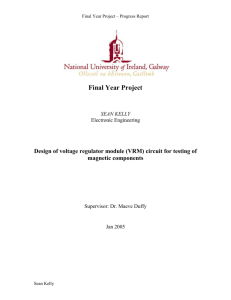 4th Year Project Progress Report