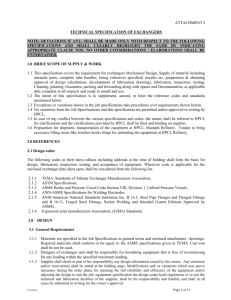 Attachment I- Tech specs