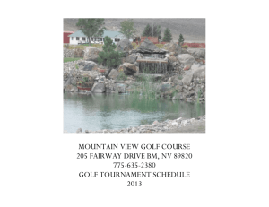 Calendar - Mountain View Golf Course