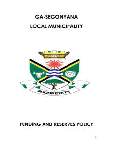 funding and reserves policy - Ga