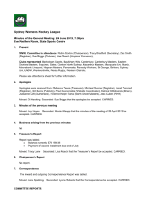 24 June 2013 General Meeting Minutes