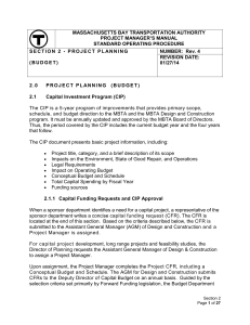 Section 02 - PROJECT PLANNING (BUDGET)