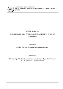 2. SATRC Report on "Evolution of NGN: Interconnection Tariff in