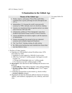 APUSH Lecture Notes 9.3 - Urbanization - Mr