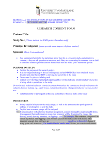 Consent Form Template DOC - University of Maryland, Baltimore