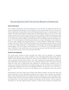 Second Quarter 2015 Securities Markets Commentary Index