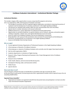 Institutional Application Form - Caribbean evaluators international