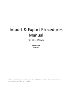 Import & Export Procedures Manual