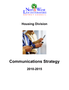 Communications Strategy 2010 - North West Leicestershire District
