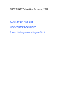 Faculty of Fine Art Course Document