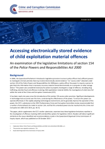 Accessing electronically stored evidence of child exploitation
