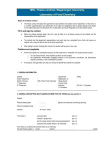 MSc Thesis contract