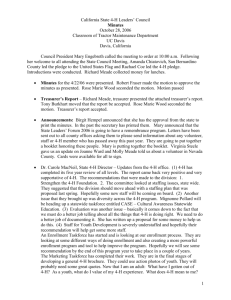 CA State 4-H Leaders Council Minutes 10-28-2006 - California 4