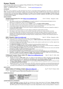 IUJ Student Resume 2005-06