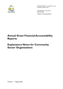 Guidelines - Annual Grant Financial Accountability Reports (Cash