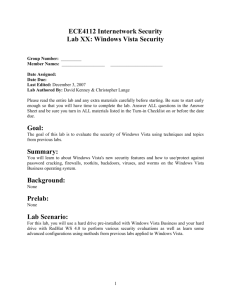 Windows Vista Security Report