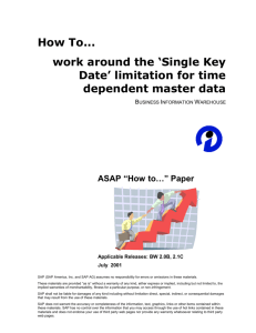 Time dependent master data.