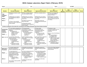 Common Lab Report Rubric Feb 2015