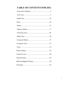 table of contents - Valley Nursery Inc.