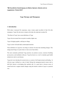 Yoga Therapy and Menopause - brueckner