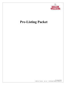 The Listing Packet - Keller Williams Realty