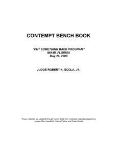 Contempt Bench Book - Florida Guardian ad Litem