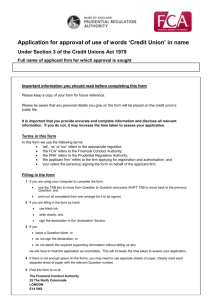 Credit Union Application Pack