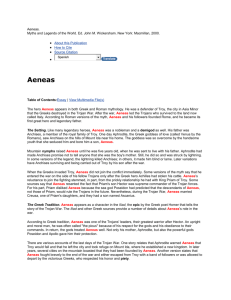 Aeneas myth documents