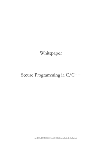 Secure Programming in C/C++