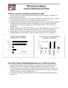 Tobacco Marketing Fact Sheet - Store (Strategic Tobacco Retail Effort)