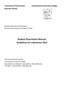 University of Portsmouth - International University, Sofia