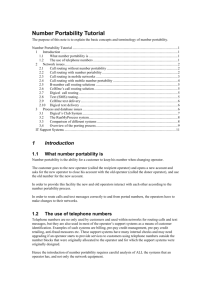 Number Portability Tutorial v2