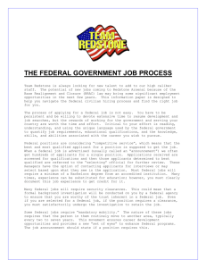 Federal Job Application Procedures