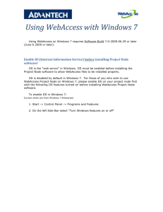 Using WebAccess with Windows 7
