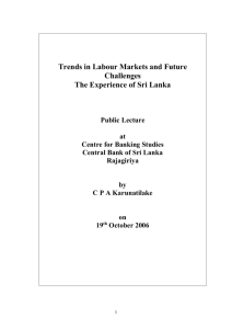 Labour Market Developments - Central Bank of Sri Lanka