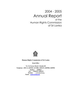 2004 & 2005 - Human Rights Commission of Sri Lanka