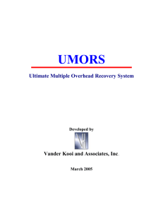 Mors Manual - Vander Kooi and Associates, Inc.