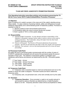 TX-945 AFJROTC Promotion Process Manual