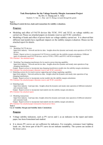 Task Descriptions for the Voltage Security Margin Assessment Project