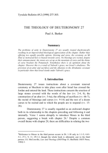 the theology of deuteronomy 27