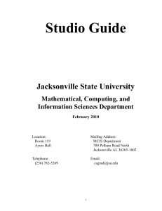 Studio Guide - Jacksonville State University