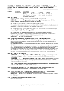 Highways & Planning Committee 02.09.08