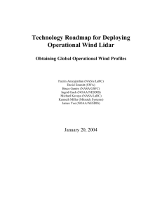 Technology Roadmap for Deploying Operational Wind Lidar