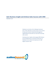 Word Document : Achieve Sales Success with CRM