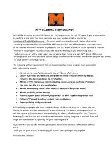2015 MYF Coaching Requirements