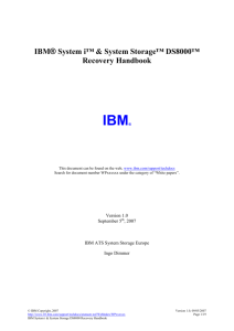 System i & DS8000 Recovery Handbook