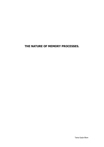 the nature of memory processes