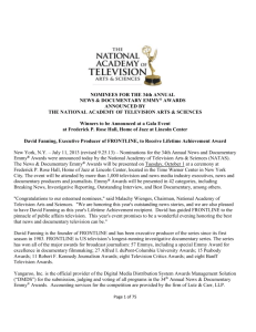 Nominee Press Release Report - The National Academy of