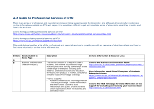 A-Z of Professional Services Support for Academic Practice at NTU