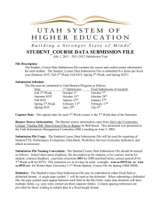 STUDENT_COURSE DATA SUBMISSION FILE July 1, 2011